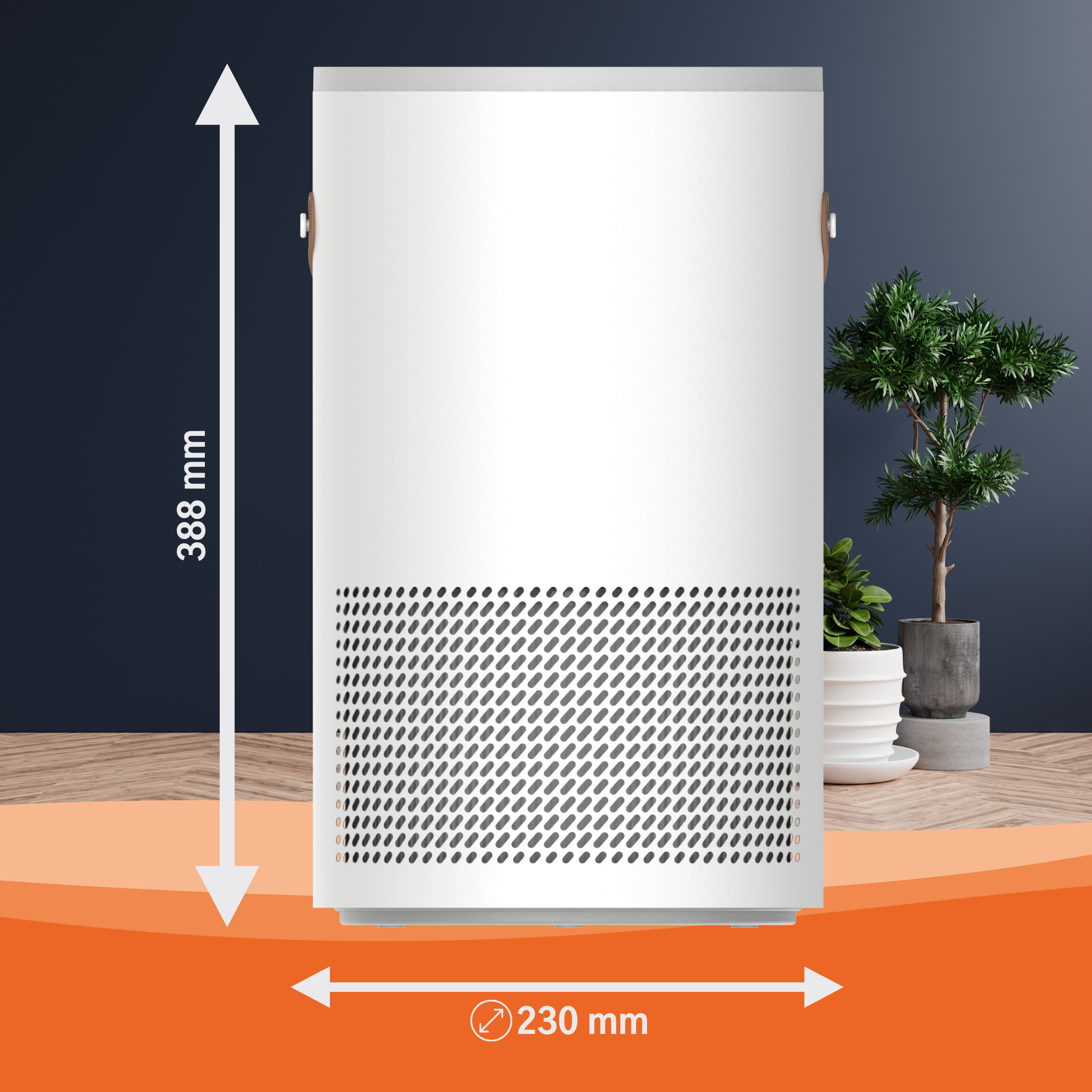 EGK AP30-B, Black Desktop Air Purifier medium and large rooms (300 m³/h)