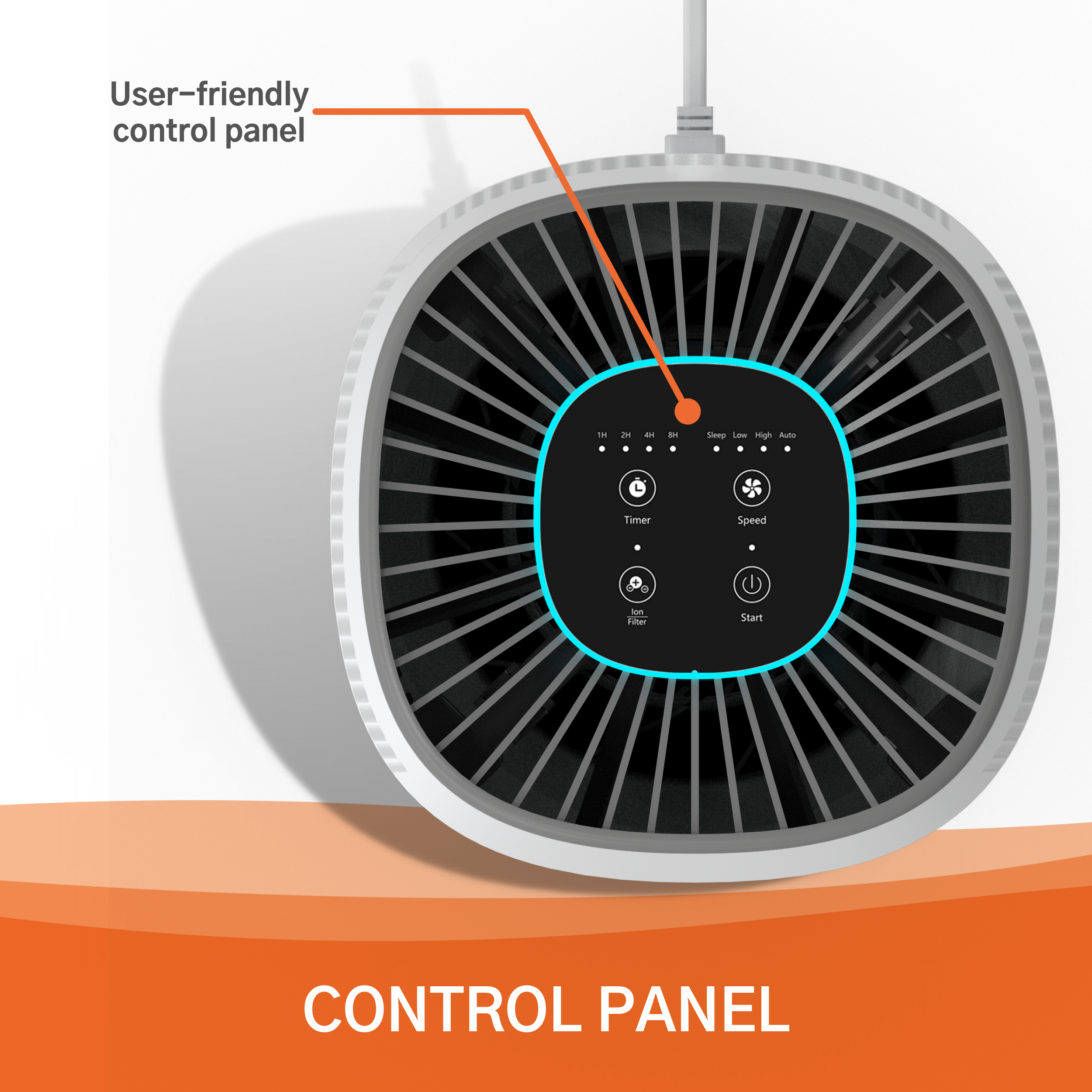 EGK AP15 Desktop Air Purifier small rooms (130 m³/h)