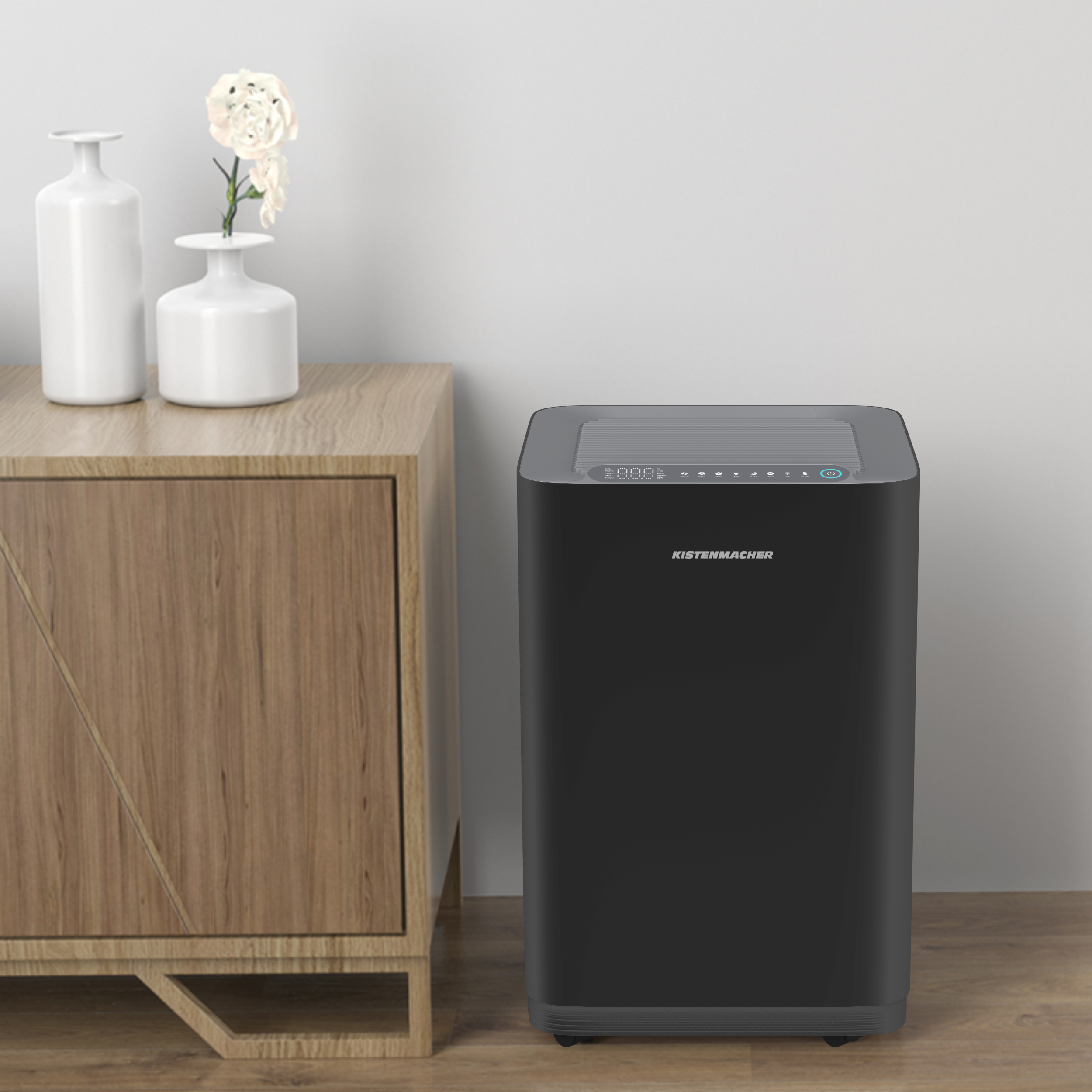 EGK AP80-B, Black Air Purifier with transport wheels for large rooms (870 m³/h) Kopie